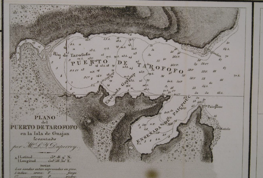 Map of Tarofofo made by Duperrey 1819 Photo C Madrid