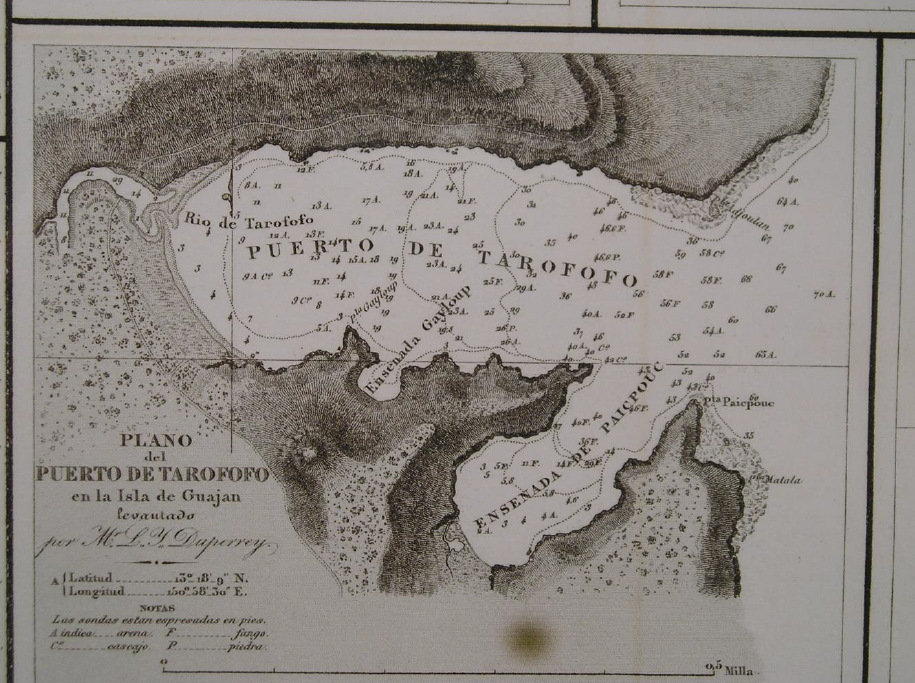 Map of Tarofofo made by Duperrey 1819 Photo C Madrid