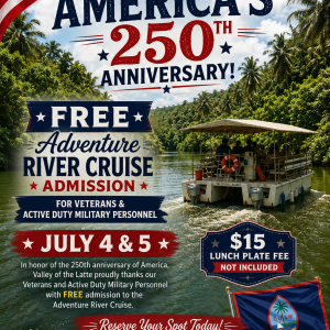 Veterans & Active Duty Military FREE Admission – Adventure River Cruise July 4th & 5th
